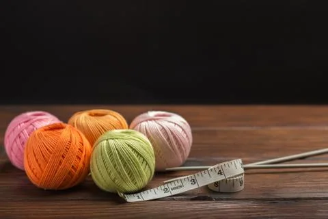 Different woolen balls Stock Photos