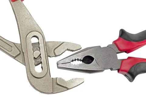 Different Work tools on white Stock Photos