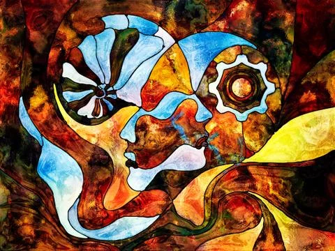 Different Worlds Illustrazione stock