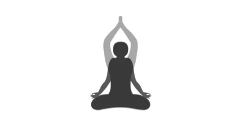 Different yoga position Stock Footage 194954099