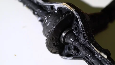 Differential gear of car model Stock Footage 127092945