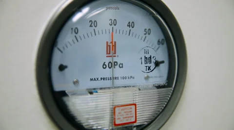 Differential Pressure Gauge . Manometer Stock Footage 62510950