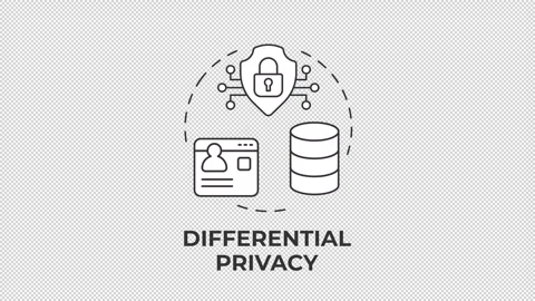 Differential privacy line concept icon animation Stock Footage 337774253