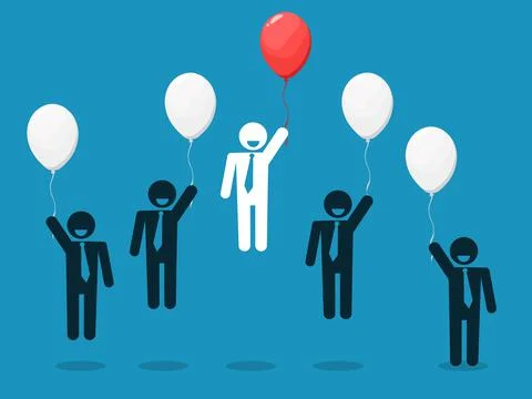 Differentiation and outstanding leadership. Vector illustration eps Stock Illustration