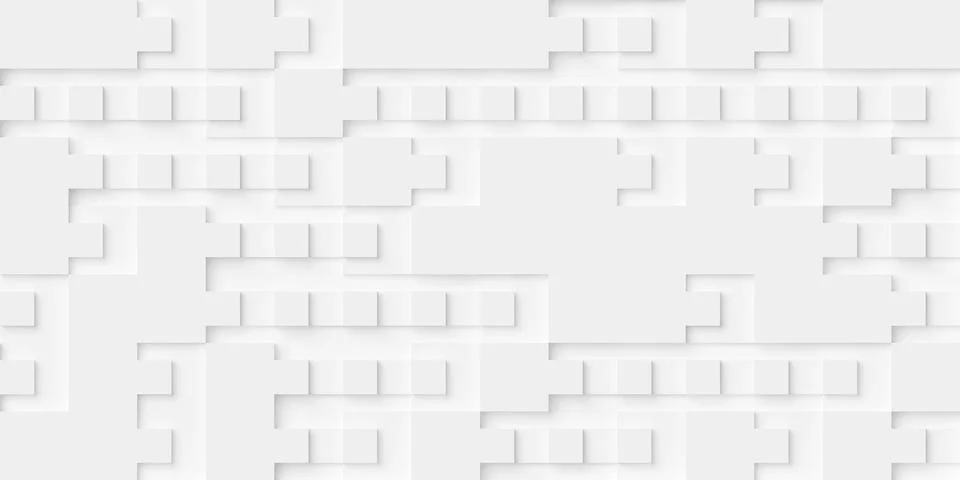 Differently sized cubes or boxes in rows geometry background wallpaper bann.. Stock Illustration