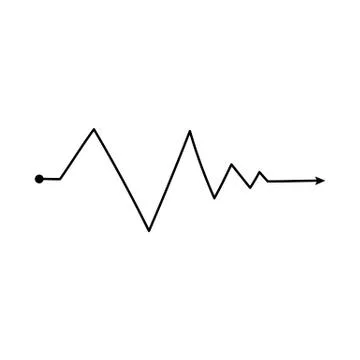 Difficult and difficult process with an arrow. Illustrazione stock