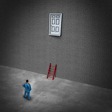 Difficult Career Problem Illustrazione stock