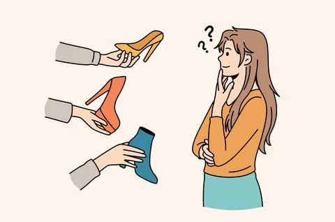 Difficult choice and variety concept. イラスト素材