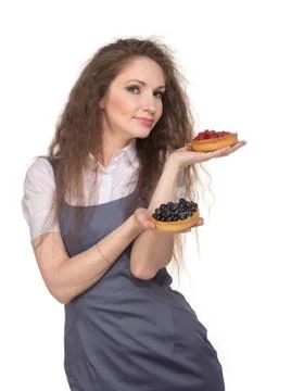 Difficult choice between two cakes Stock Photos