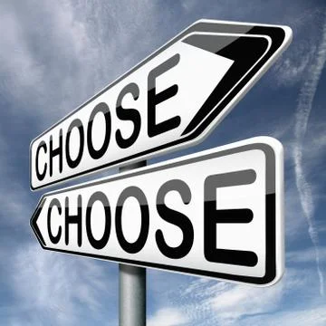 Difficult choice Illustrazione stock