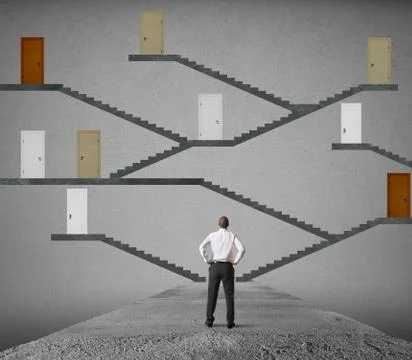 Difficult choice Stock Illustration