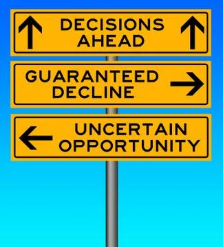 Difficult decision Illustrazione stock