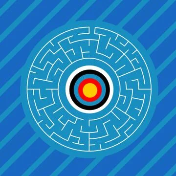 Difficult goal Illustrazione stock