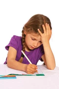 Difficult homework Stock Photos