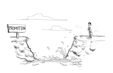 Difficult Job Promotion Stock Illustration