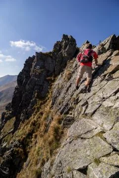 Difficult path in mountains Stock Photos
