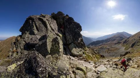 Difficult path in mountains Stock Photos
