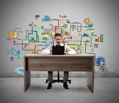 Difficult project Stock Illustration