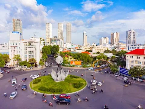 A difficult road intersection. 스톡 사진