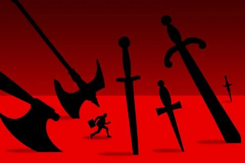 Difficult situation stress Stock Illustration