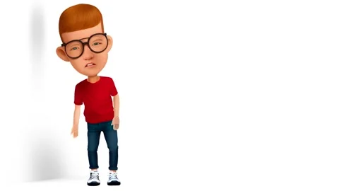 A difficult task. Kid. Difficult choice. White background. Stock Footage 238511262