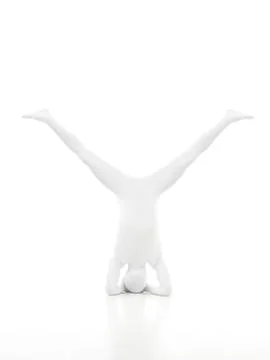 Difficult yoga position Illustrazione stock