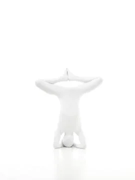 Difficult yoga position Illustrazione stock