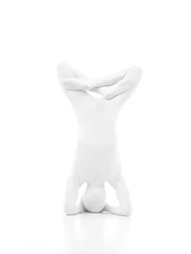 Difficult yoga position Stock Illustration