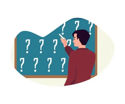 Difficulties learning, dyslexia and dysgraphia, vector student difficulty in Illustrazione stock