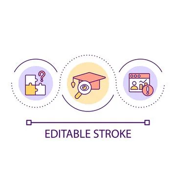 Difficulties with performance management loop concept icon Stock Illustration