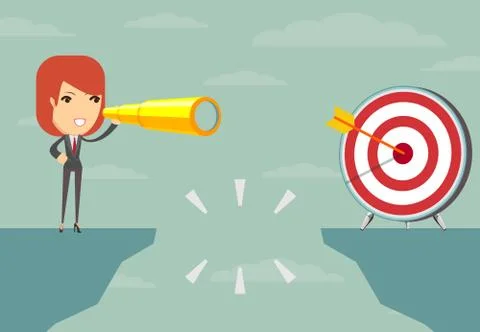 The difficulties on the road to success. Stock Illustration