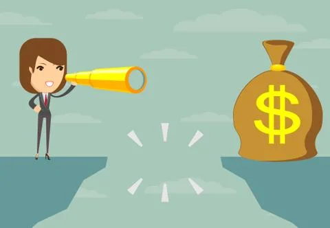 The difficulties on the road to success. Stock Illustration