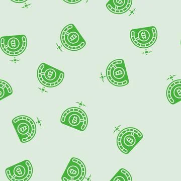 Difficulty cryptocurrency mining glyph seamless pattern Illustrazione stock