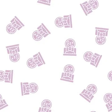 Difficulty falling asleep at night glyph seamless pattern Stock Illustration