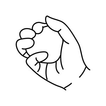 Difficulty gripping objects disease symptom line icon vector illustration イラスト素材