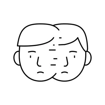 Difficulty paying attention, focusing on tasks or remembering line icon vector イラスト素材