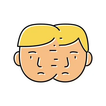Difficulty paying attention, focusing on tasks or remembering color icon vector 스톡 일러스트