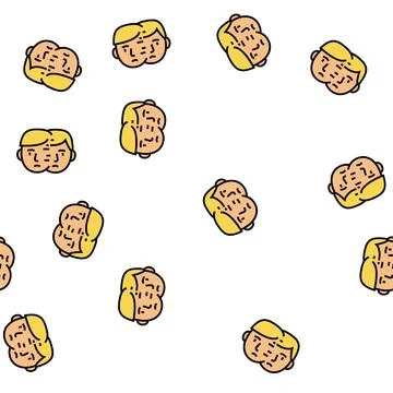 Difficulty paying attention, focusing on tasks or remembering vector seamless 库存插图