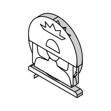 Difficulty sleeping disease symptom isometric icon vector illustration Stock Illustration