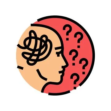 Difficulty speaking slurred speech color icon vector illustration Stock Illustration