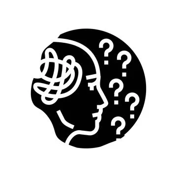 Difficulty speaking slurred speech glyph icon vector illustration Stock Illustration