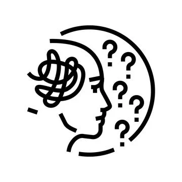 Difficulty speaking slurred speech line icon vector illustration Stock Illustration