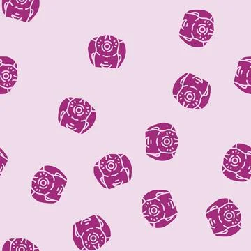 Difficulty swallowing disease symptom glyph seamless pattern Stock Illustration