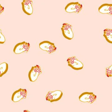 Difficulty swallowing disease symptom isometric icon seamless pattern Stock Illustration