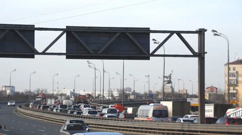 Difficulty traffic on highway 스톡 동영상 68743645