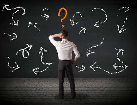 Diffirent ways of a business man Stock Photos