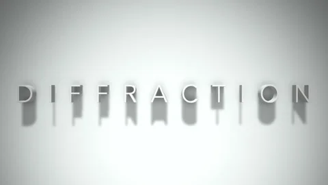 Diffraction 3D title animation with shadows on a white background Stockbeeldmateriaal 297385070