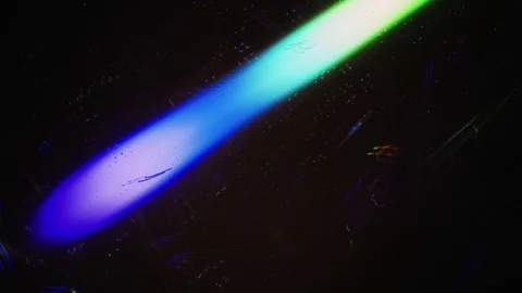 Diffraction with exotic shiny colorful reflections. chaotic abstract visuals. Stock Footage 102055942