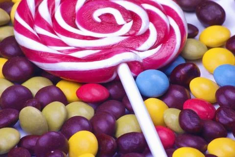 Diffrent candys Stock Photos