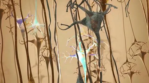 Diffuse axonal injury; is caused by a combination of acceleration, decelerati Stock Illustration